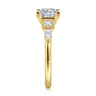 Cian - 14K Yellow Gold Princess Cut Five Stone Diamond Engagement Ring - 0.34 ct