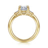 Lyon - 14K Yellow Gold Radiant Cut Three Stone Diamond Engagement Ring - 0.3 ct