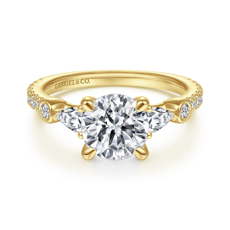 Collin - 14K Yellow Gold Diamond Engagement Ring - 0.65 ct - Shot 1