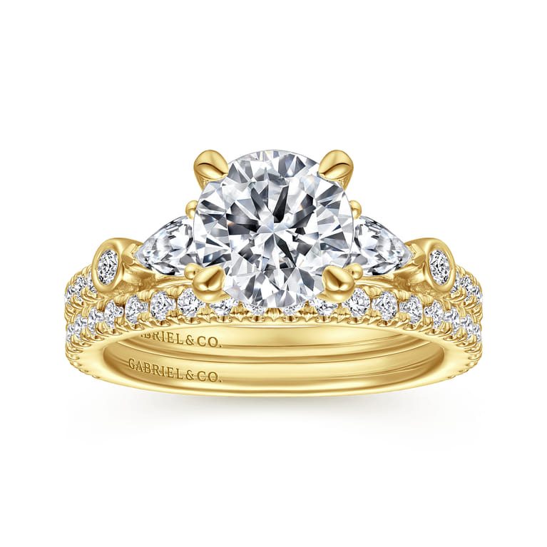Collin - 14K Yellow Gold Diamond Engagement Ring - 0.65 ct - Shot 4