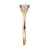 Sanaa - 14K Yellow Gold Round Three Stone Diamond Engagement Ring - 0.3 ct