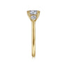Sunday - 14K Yellow Gold Round Three Stone Diamond Engagement Ring - 0.29 ct