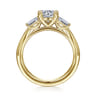 Acacia - 14K Yellow Gold Round Three Stone Diamond Engagement Ring - 0.3 ct