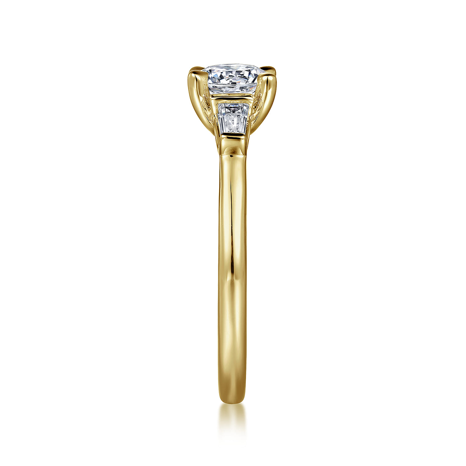 Acacia - 14K Yellow Gold Round Three Stone Diamond Engagement Ring - 0.3 ct - Shot 5