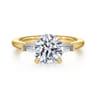 Acacia - 14K Yellow Gold Three Stone Round Diamond Engagement Ring - 0.3 ct