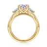 Acacia - 14K Yellow Gold Three Stone Round Diamond Engagement Ring - 0.3 ct
