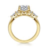 Avah - 14K Yellow Gold Round Diamond Cluster Engagement Ring - 0.28 ct