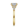 Avah - 14K Yellow Gold Round Diamond Cluster Engagement Ring - 0.28 ct