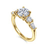 Darmie - 14K Yellow Gold Round Five Stone Diamond Engagement Ring - 0.6 ct