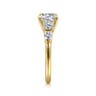 Darmie - 14K Yellow Gold Round Five Stone Diamond Engagement Ring - 0.6 ct