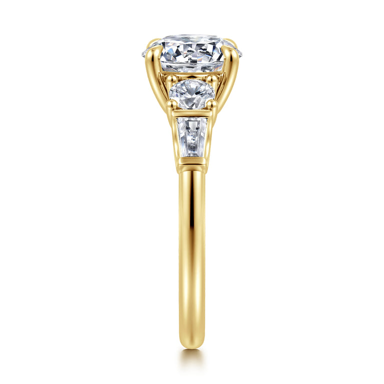 Darmie - 14K Yellow Gold Round Five Stone Diamond Engagement Ring - 0.6 ct - Shot 5