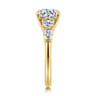 Darmie - 14K Yellow Gold Round Five Stone Diamond Engagement Ring - 0.6 ct