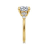 Wave - 14K Yellow Gold Round Diamond Engagement Ring - 0.45 ct