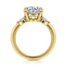 Dela - 14K Yellow Gold Round Three Stone Diamond Engagement Ring - 0.17 ct