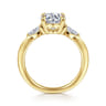Dela - 14K Yellow Gold Round Three Stone Diamond Engagement Ring - 0.17 ct