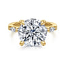 Cian - 14K Yellow Gold Round Five Stone Diamond Engagement Ring - 0.34 ct