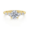 Cian - 14K Yellow Gold Round Five Stone Diamond Engagement Ring - 0.34 ct