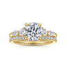 Cian - 14K Yellow Gold Round Five Stone Diamond Engagement Ring - 0.34 ct