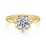 Blaise - 14K Yellow Gold Round Three Stone Diamond Engagement Ring - 0.08 ct
