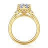 Blaise - 14K Yellow Gold Round Three Stone Diamond Engagement Ring - 0.08 ct