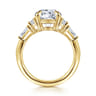 Arielle - 14K Yellow Gold Round Five Stone Diamond Engagement Ring - 0.8 ct
