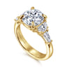Arielle - 14K Yellow Gold Round Five Stone Diamond Engagement Ring - 0.8 ct