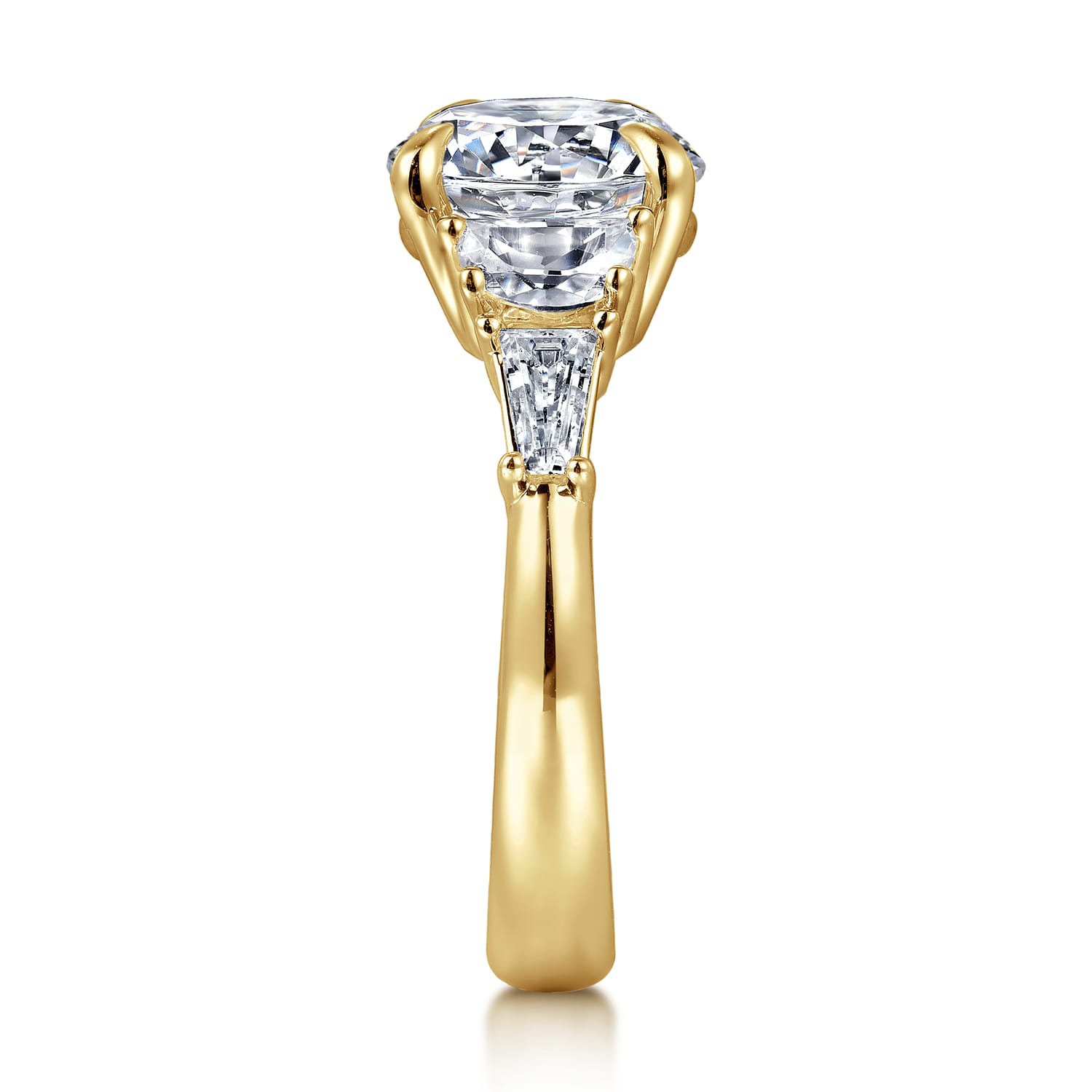 Arielle - 14K Yellow Gold Round Five Stone Diamond Engagement Ring - 0.8 ct - Shot 5