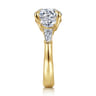 Arielle - 14K Yellow Gold Round Five Stone Diamond Engagement Ring - 0.8 ct