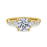 Cian - 14K Yellow Gold Round Five Stone Diamond Engagement Ring - 0.36 ct