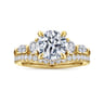 Cian - 14K Yellow Gold Round Five Stone Diamond Engagement Ring - 0.36 ct