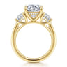 Abbi - 14K Yellow Gold Round Three Stone Diamond Engagement Ring - 1.02 ct