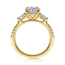 Kendal - 14K Yellow Gold Round Three Stone Diamond Engagement Ring - 0.45 ct