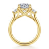 Sanaa - 14K Yellow Gold Round Three Stone Diamond Engagement Ring - 0.6 ct