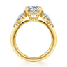 Nilla - 14K Yellow Gold Round Three Stone Diamond Engagement Ring - 0.95 ct