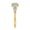 Nilla - 14K Yellow Gold Round Three Stone Diamond Engagement Ring - 0.95 ct