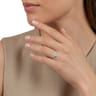 Sima - 14K White-Yellow Gold Marquise Shape Three Stone Diamond Engagement Ring - 0.3 ct