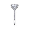 Wilda - 18K White Gold Oval Three Stone Diamond Engagement Ring - 0.73 ct