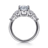 Evie - 18K White Gold Oval Five Stone Diamond Engagement Ring - 1.02 ct