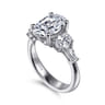 Evie - 18K White Gold Oval Five Stone Diamond Engagement Ring - 1.02 ct