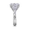 Barbara - 18K White Gold Oval Cut Five Stone Diamond Engagement Ring - 0.8 ct