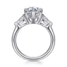 Anabelle - 18K White Gold Pear Shape Three Stone Diamond Engagement Ring - 0.72 ct