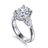 Anabelle - 18K White Gold Pear Shape Three Stone Diamond Engagement Ring - 0.72 ct