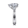 Belma - 18K White Gold Pear Shape Three Stone Diamond Engagement Ring - 0.5 ct