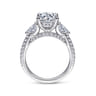 Holloway - 18K White Gold Round 3 Stone Diamond Engagement Ring - 0.97 ct
