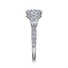 Elianna - 18K White Gold Round Three Stone Diamond Engagement Ring - 0.93 ct