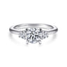 Sanaa - Platinum Round 3 Stone Diamond Engagement Ring - 0.3 ct