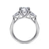 Sunday - Platinum Round 3 Stone Diamond Engagement Ring - 0.38 ct