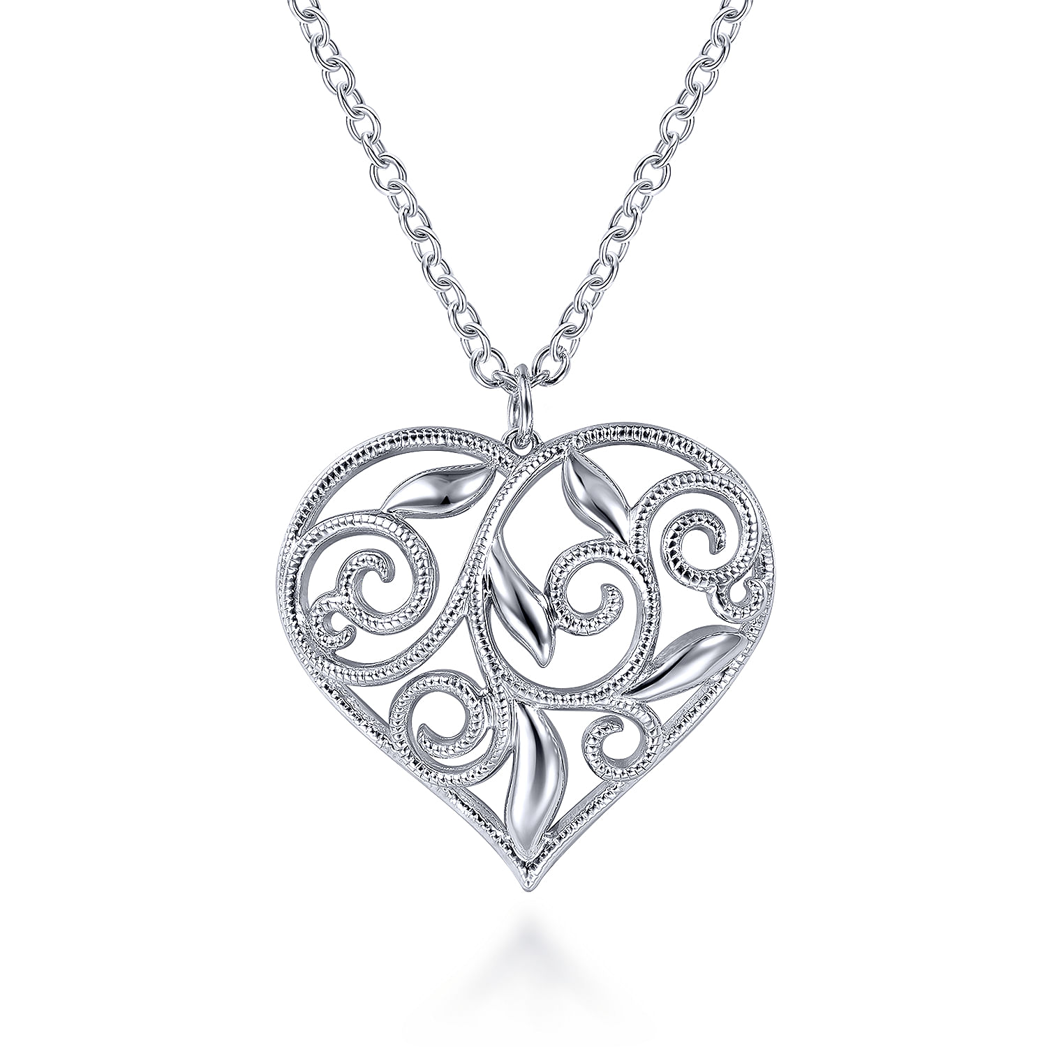 Heart top Necklace 925 Silver