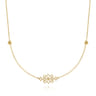 30 inch Vintage Inspired 14K Yellow Gold Filigree Station Necklace