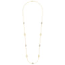 32 Inch 14K Yellow Gold Pearl and Bujukan Ovals Station Necklace